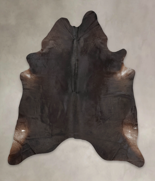 Solid Black Cowhide Rug #B2688