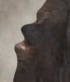 Solid Black Cowhide Rug #B2688