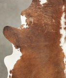 Brown and White Regular Cowhide Rug #B2694