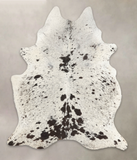 Salt and Pepper Black Cowhide Rug #B2703