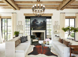 Brown with Red Cowhide Rug #B2709