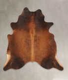 Brown with Red Cowhide Rug #B2710