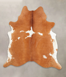 Brown and White Cowhide Rug #B2714