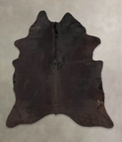 Solid Black Cowhide Rug #B2715