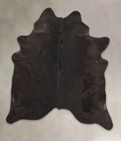 Solid Black Cowhide Rug #B2719