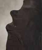 Solid Black Cowhide Rug #B2719