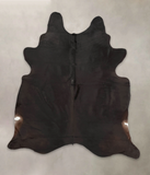 Solid Black Cowhide Rug #B2734