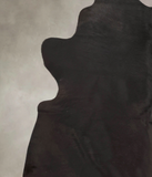 Solid Black Cowhide Rug #B2734