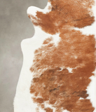 Brown and White Cowhide Rug #B2741