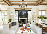 Brown and White Cowhide Rug #B2741