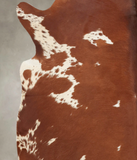 Brown and White Cowhide Rug #B2742