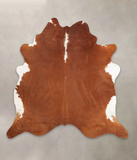 Brown and White Regular Cowhide Rug #B2743