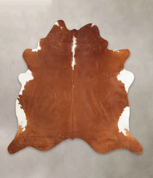 Brown and White Regular Cowhide Rug #B2743