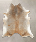 Grey with Beige Cowhide Rug #B2752