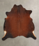 Brown with Red Cowhide Rug #B2758
