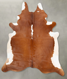 Brown and White Regular Cowhide Rug #B27598