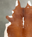 Brown and White Regular Cowhide Rug #B27598