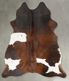 Chocolate and White Cowhide Rug #B27625