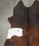 Chocolate and White Cowhide Rug #B27625