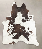 Chocolate and White Cowhide Rug #B2764