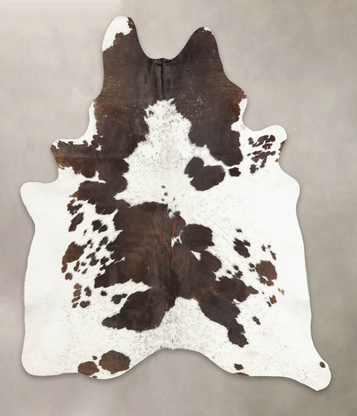 Chocolate and White Cowhide Rug #B2764