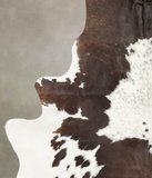 Chocolate and White Cowhide Rug #B2764