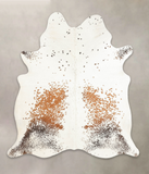 Salt and Pepper Brown Cowhide Rug #B2791