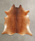 Solid Brown Cowhide Rug #B2796