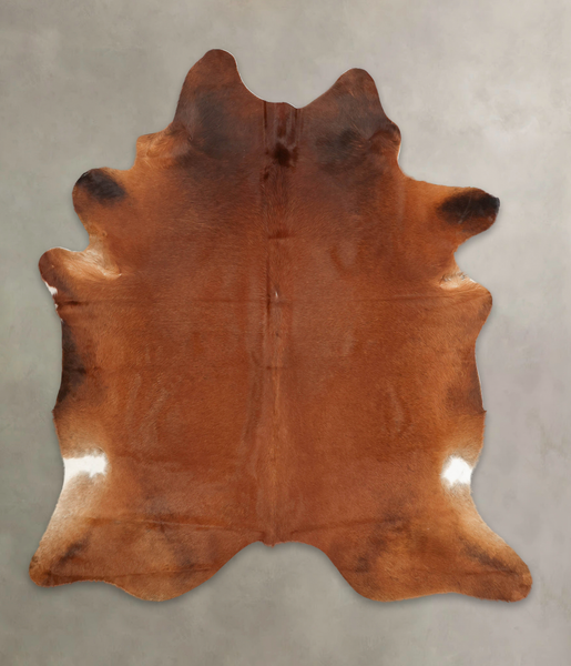Solid Brown Cowhide Rug #B2802
