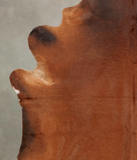 Solid Brown Cowhide Rug #B2802