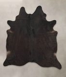 Solid Black Cowhide Rug #B2804