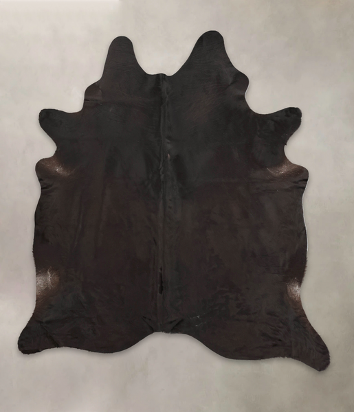 Solid Black Cowhide Rug #B2804