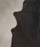 Solid Black Cowhide Rug #B2806