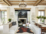 Brown with Red Cowhide Rug #B2809