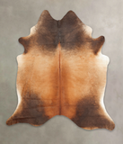 Brown with Red Cowhide Rug #B2819