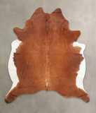 Solid Brown Cowhide Rug #B2822