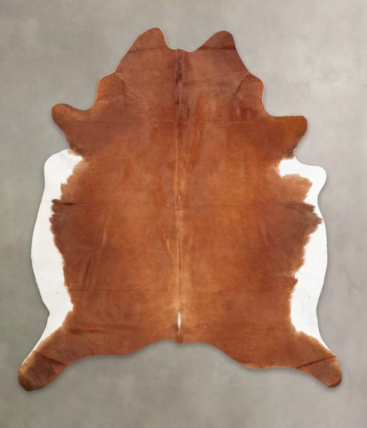 Solid Brown Cowhide Rug #B2822