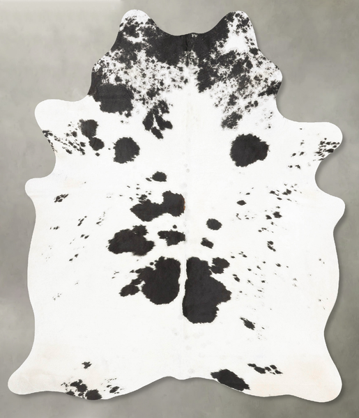 Salt and Pepper Black Cowhide Rug #B28233