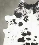 Salt and Pepper Black Cowhide Rug #B28233