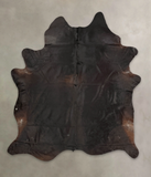 Solid Black Cowhide Rug #B2829