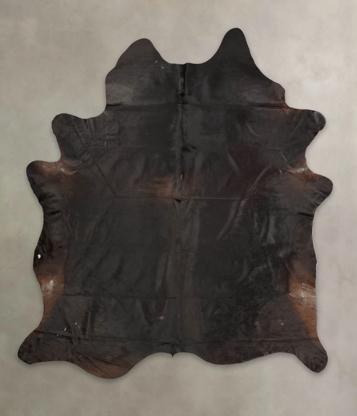 Solid Black Cowhide Rug #B2829