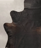 Solid Black Cowhide Rug #B2829