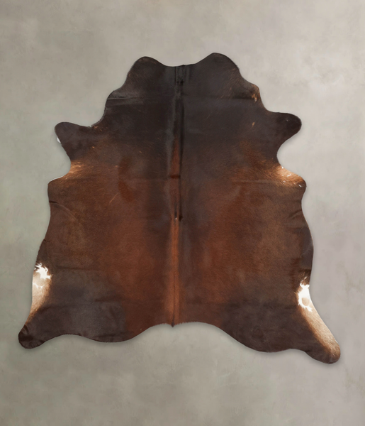 Brown with Red Cowhide Rug #B2835