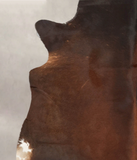 Brown with Red Cowhide Rug #B2835