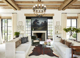 Brown with Red Cowhide Rug #B2835