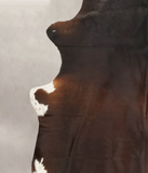Brown with Red Cowhide Rug #B2837