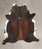 Chocolate and White Cowhide Rug #B2855