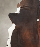 Chocolate and White Cowhide Rug #B2855