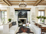 Brown with Red Cowhide Rug #B2871