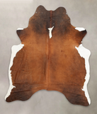 Chocolate and White Cowhide Rug #B2874
